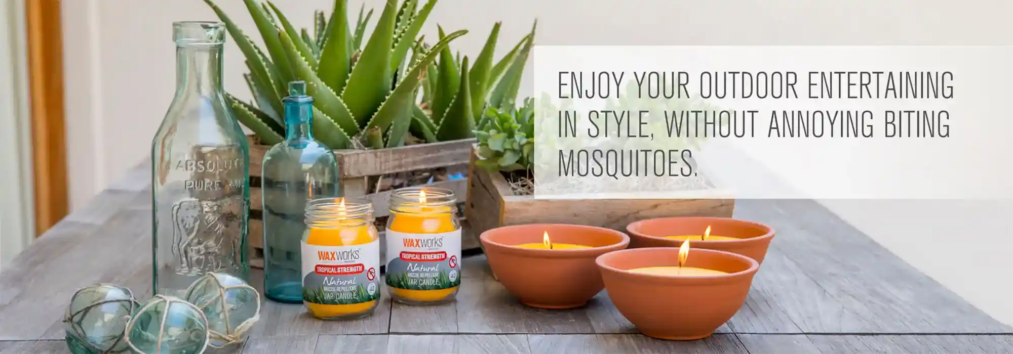 Enjoy your outdoor enteraining in style, wihotu annoying biting mosquitoes